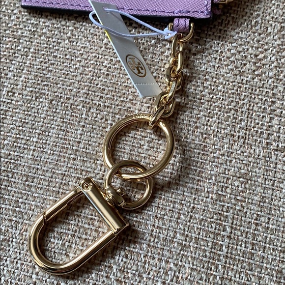 Tory Burch Emerson Case Key Ring ID Insert Violet - Picture 6 of 11